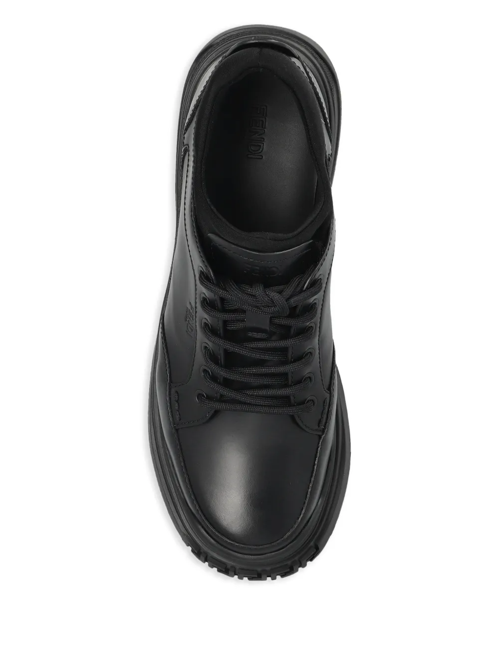 FENDI Derby schoenen met logo-reliëf Zwart