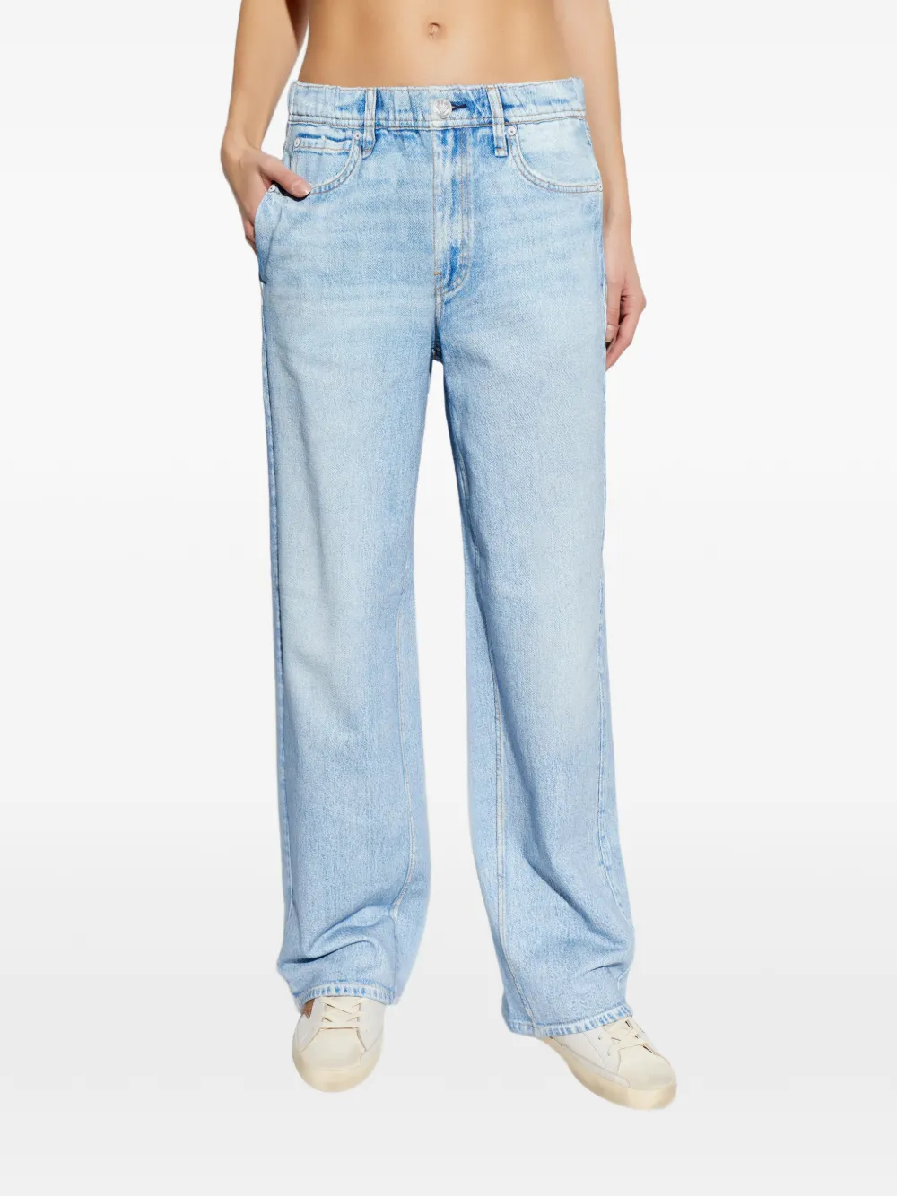 rag & bone Elastische broek Blauw