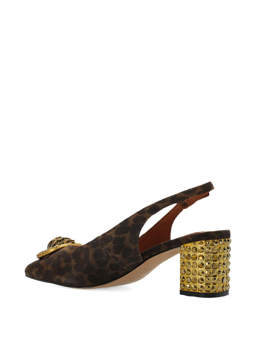 Kurt Geiger London Pumps verfraaid met blokhak Bruin