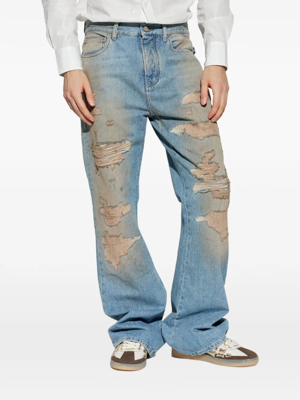 AMIRI Gerafelde jeans Blauw
