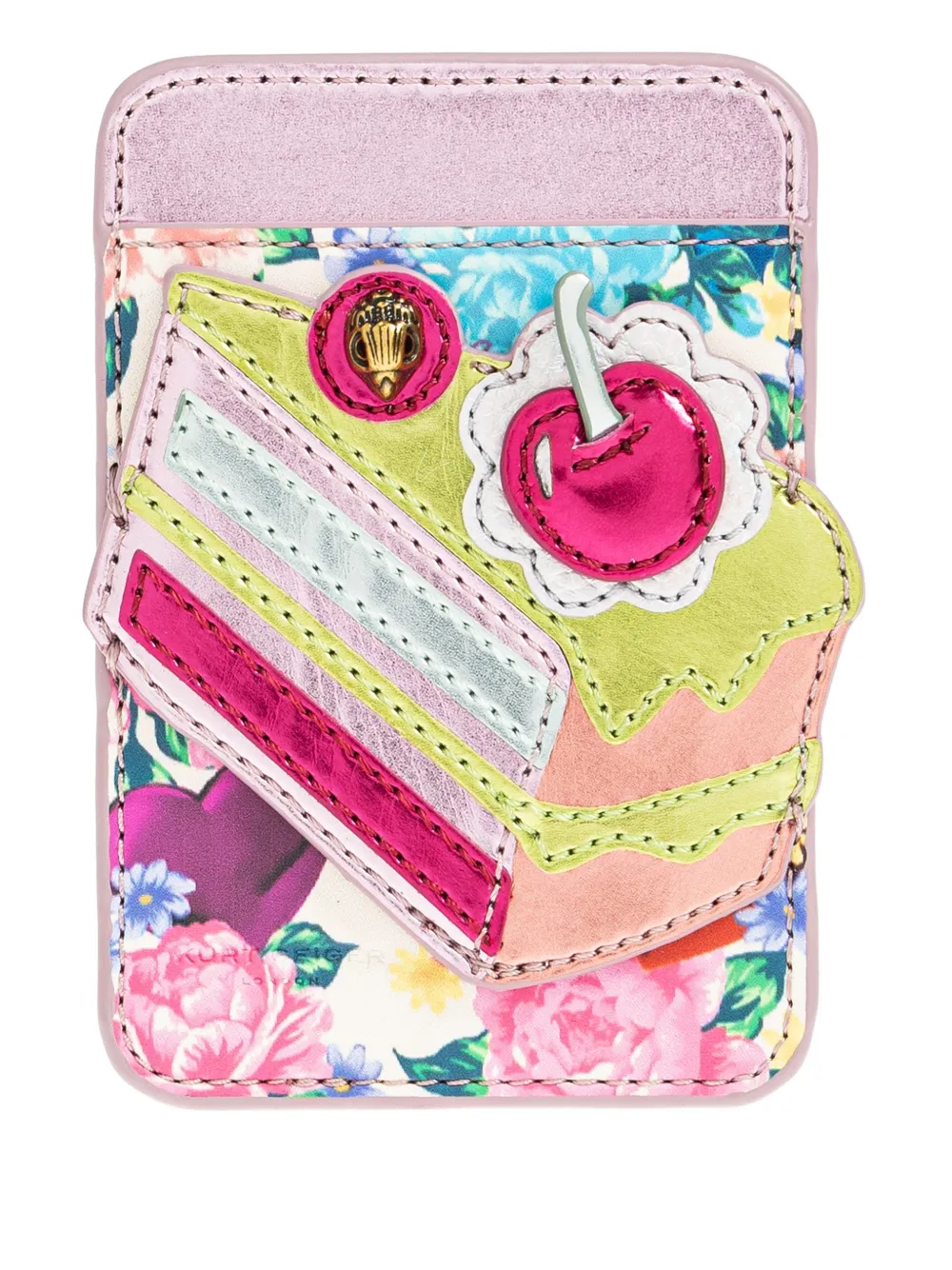 Kurt Geiger London floral appliqué sticker - Rosa