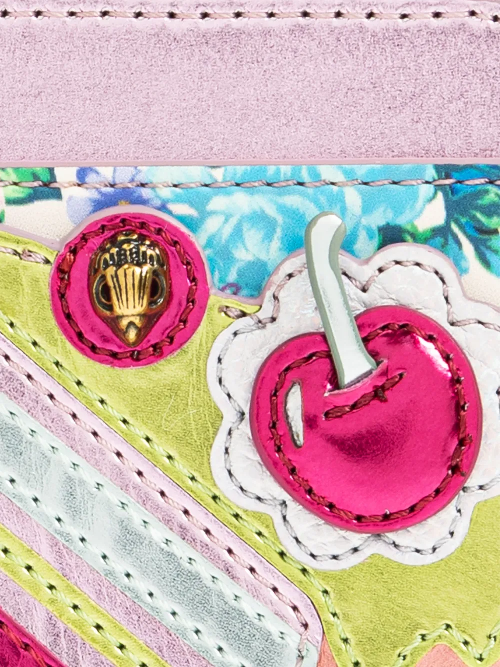  Kurt Geiger London Floral Appliqué Sticker - Pink 