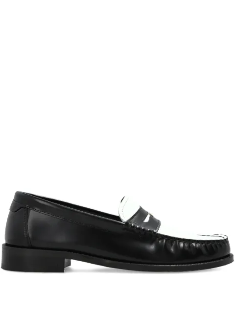 Furla colourblock leather loafers