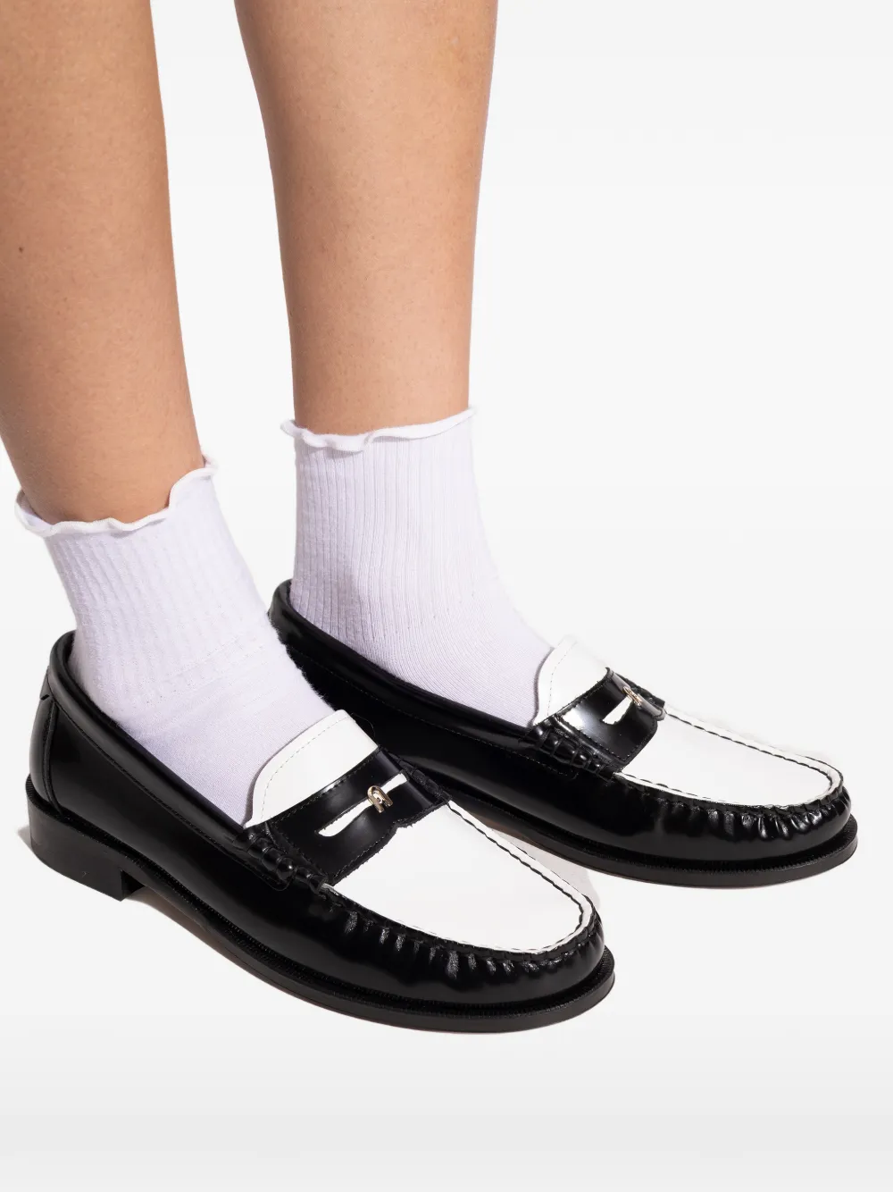 Furla Loafers met colourblocking Zwart