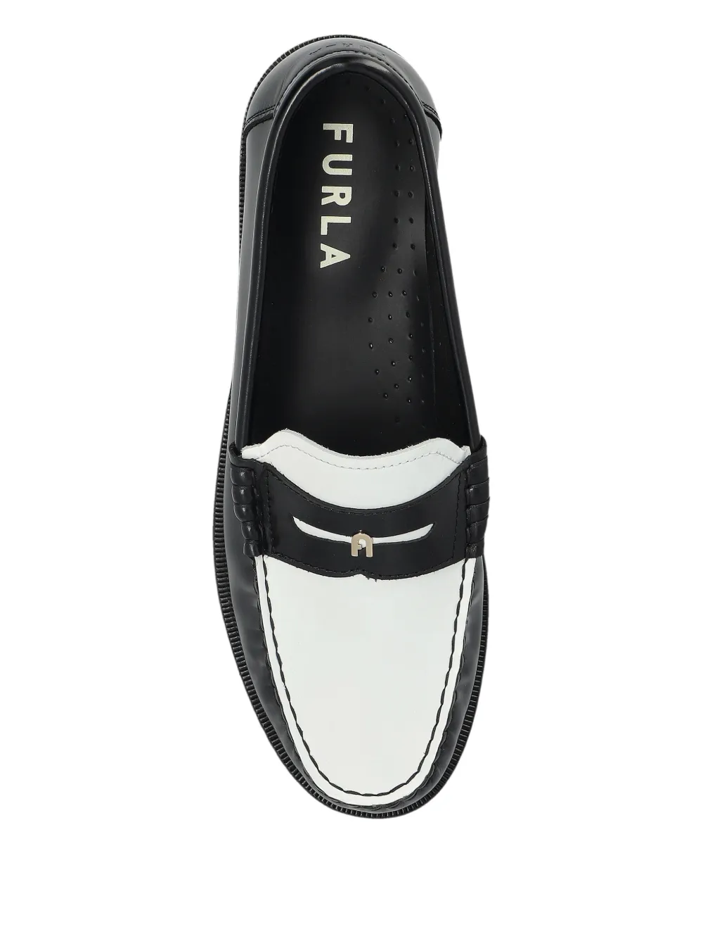 Furla Loafers met colourblocking Zwart