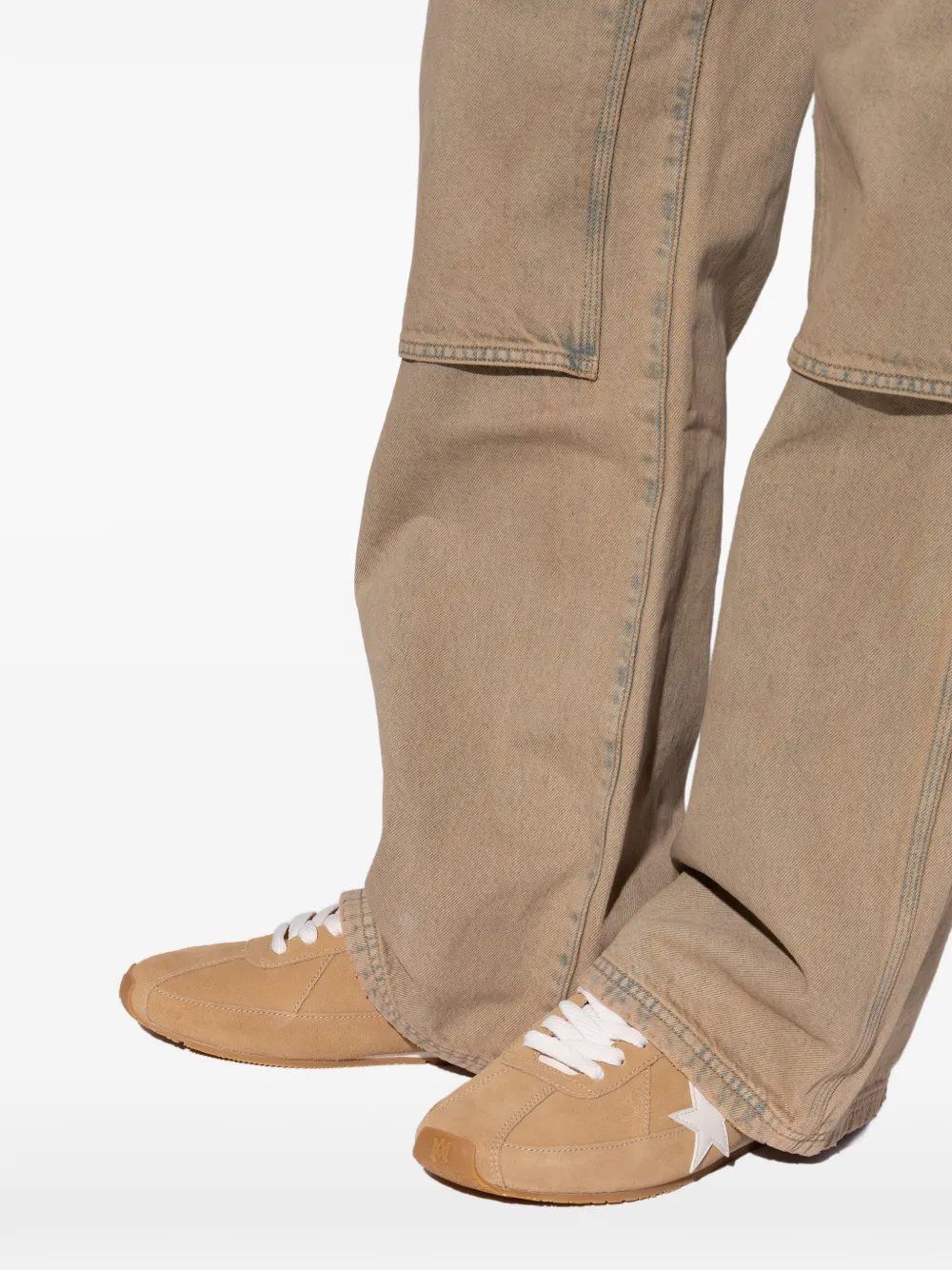 AMIRI Sneakers met ster-applicatie Bruin