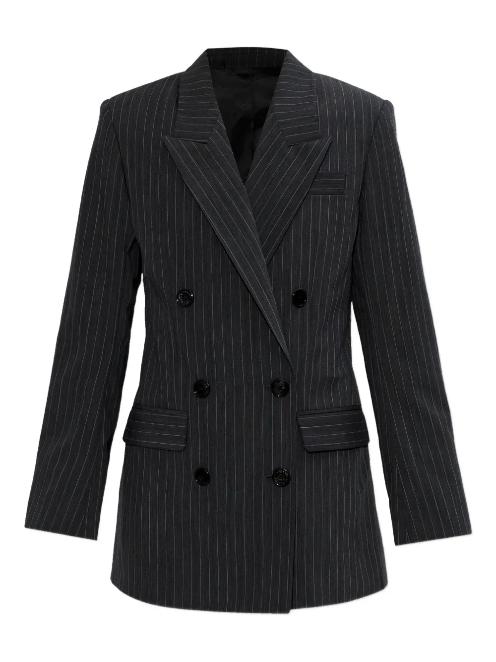 ISABEL MARANT Jevima pinstripe double-breasted blazer - Grigio