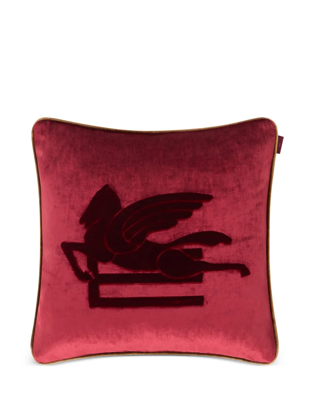 ETRO HOME pegasus appliqué cushion - Rosso