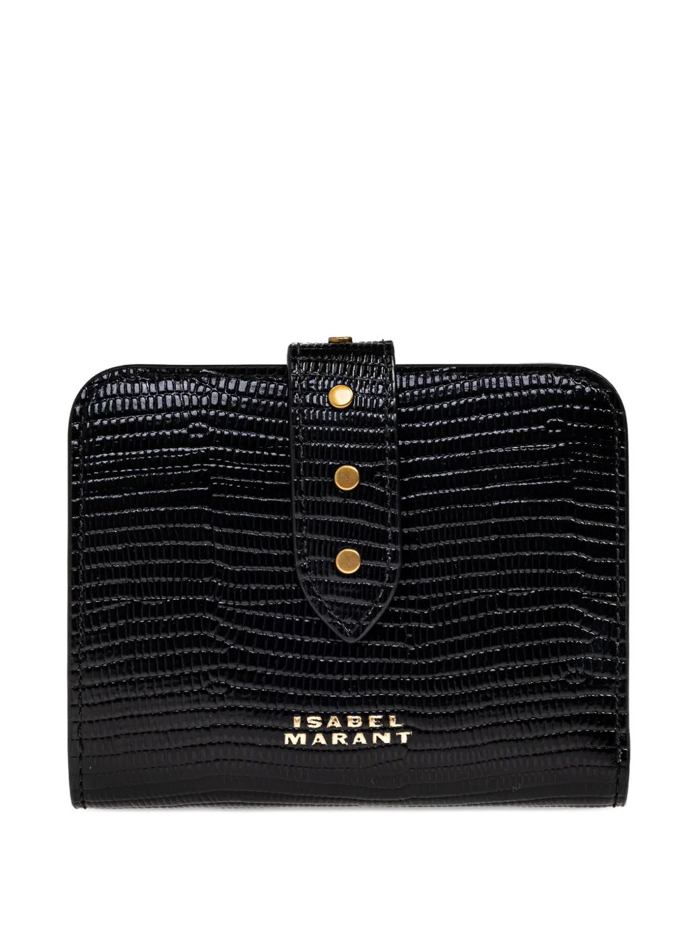 ISABEL MARANT logo-plaque wallet - Nero