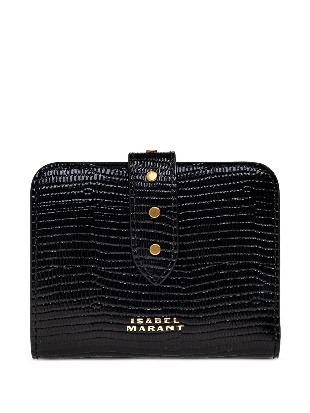 ISABEL MARANT logo-plaque wallet - Nero