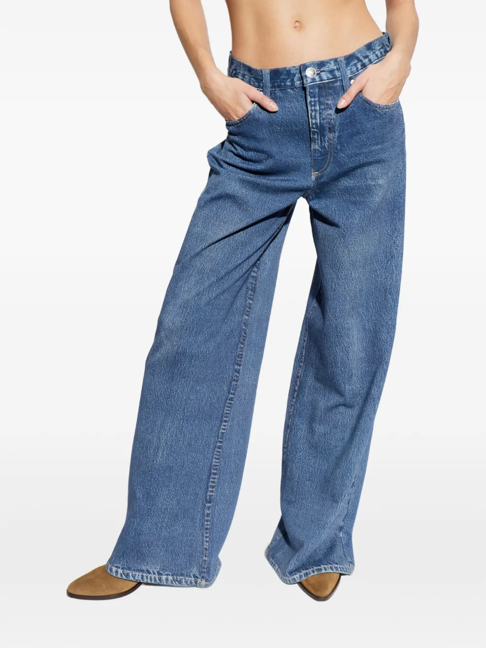  Rag & Bone Jeans Con Bottoni - Blu 
