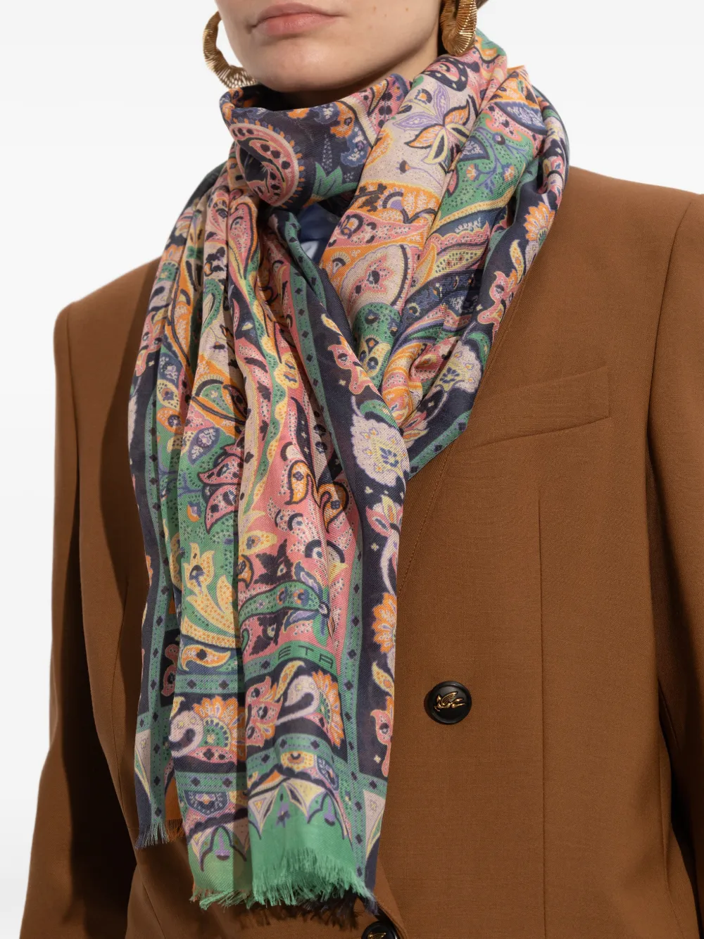 ETRO paisley scarf - Blauw