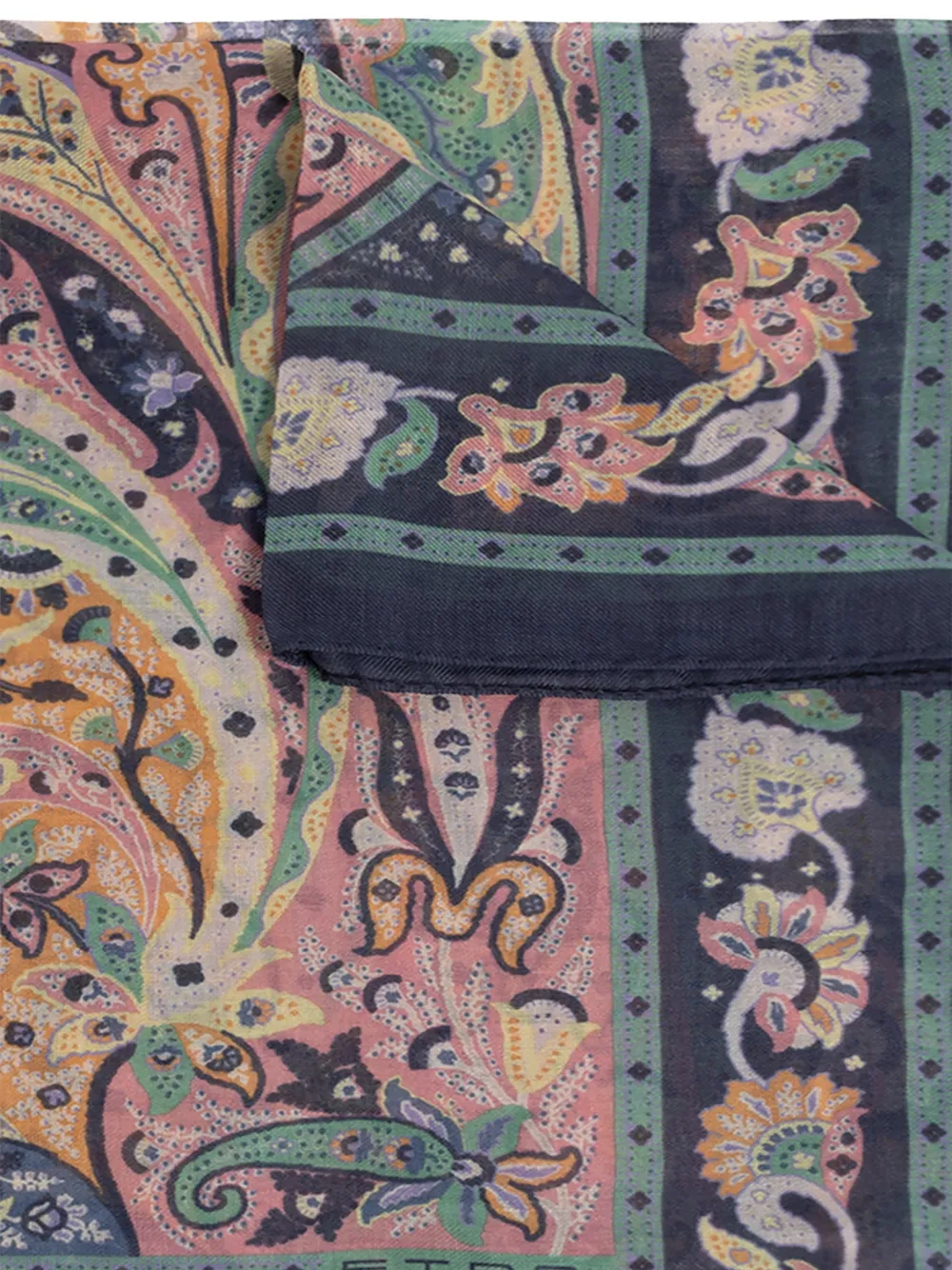 ETRO Sjaal met paisley-print Blauw