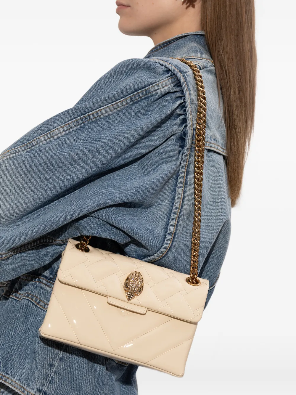 Kurt Geiger London Kensington leren mini-shopper - Beige