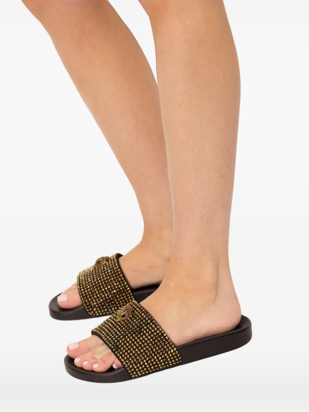 Kurt Geiger London Meena Eagle verfraaide sandalen Goud