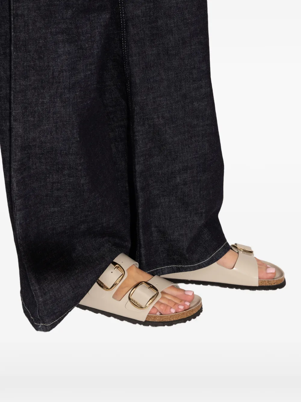 Birkenstock Leren sandalen Beige