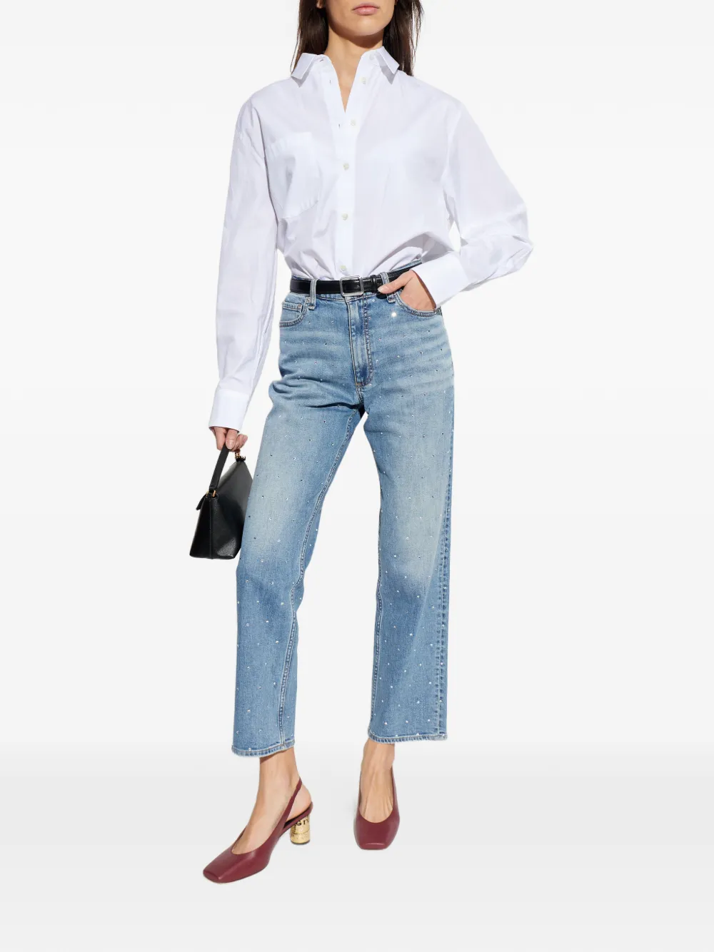 Rag & bone button-up denim jeans - Blauw