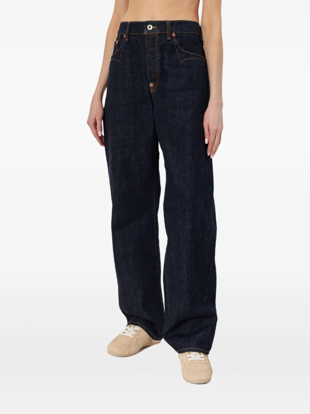  Kenzo Logo-embroidered Jeans - Blue 