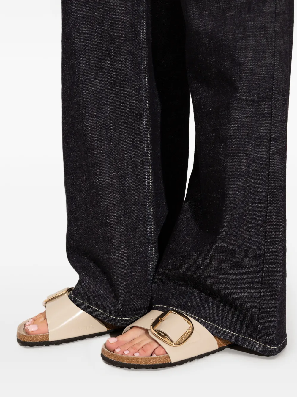Madrid big-buckle leather sandals