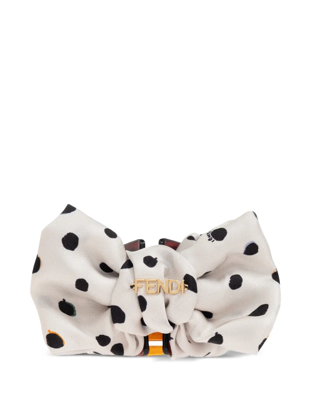 FENDI Haarspange mit Polka Dots - Nude