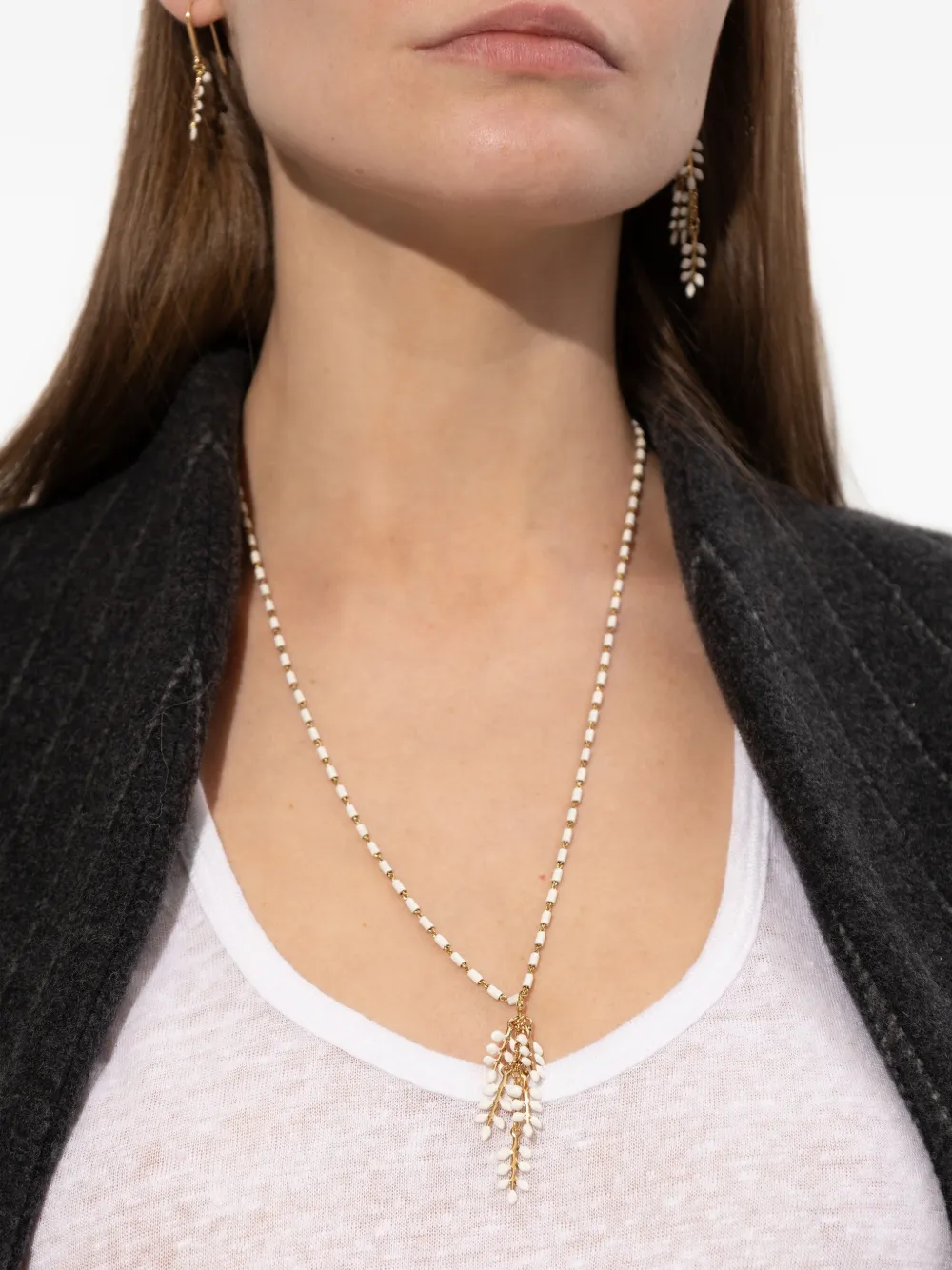 ISABEL MARANT leaf-pendant necklace - Goud