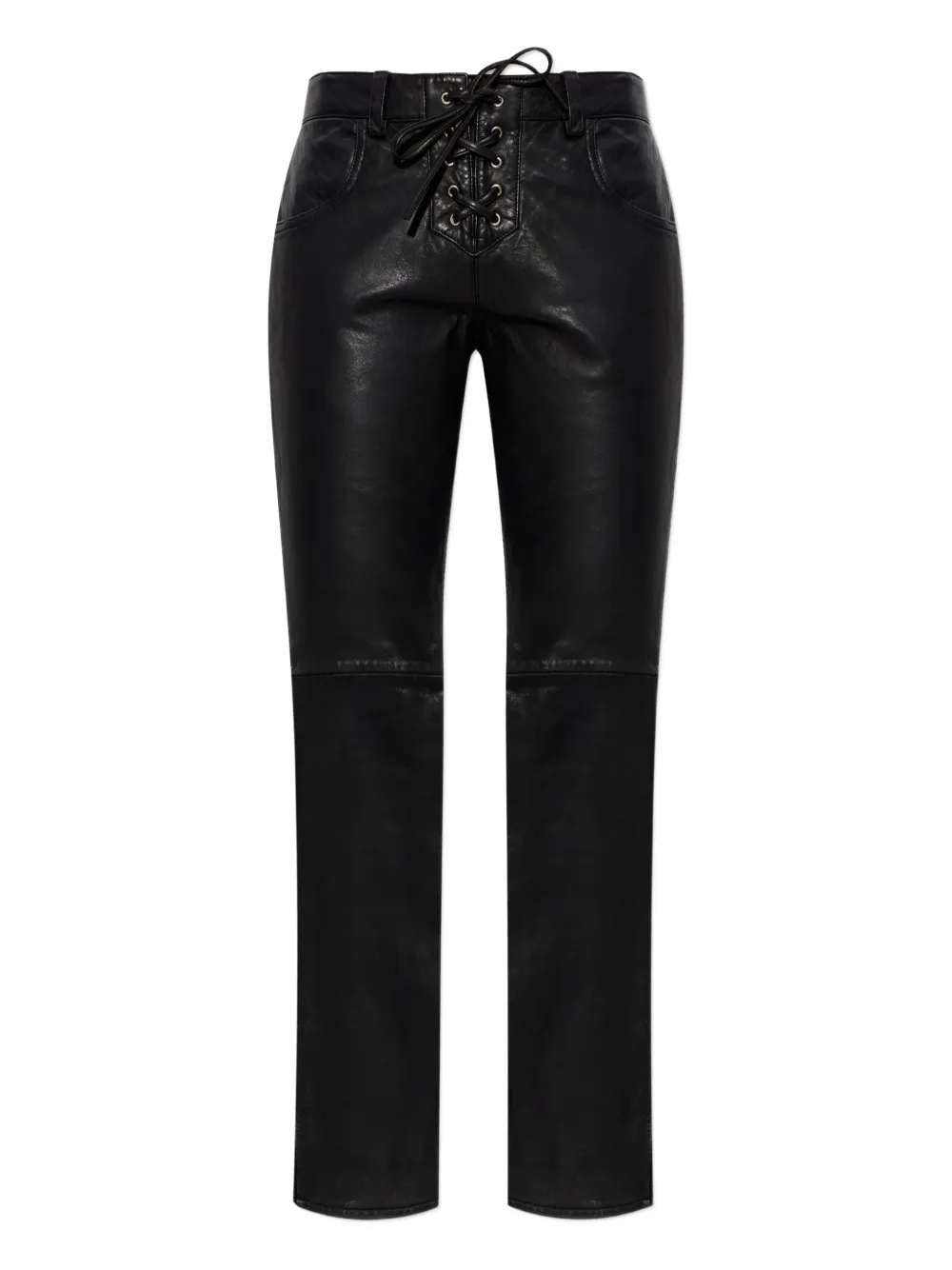 Isabel Marant Vanel Lace-up Trousers In Black