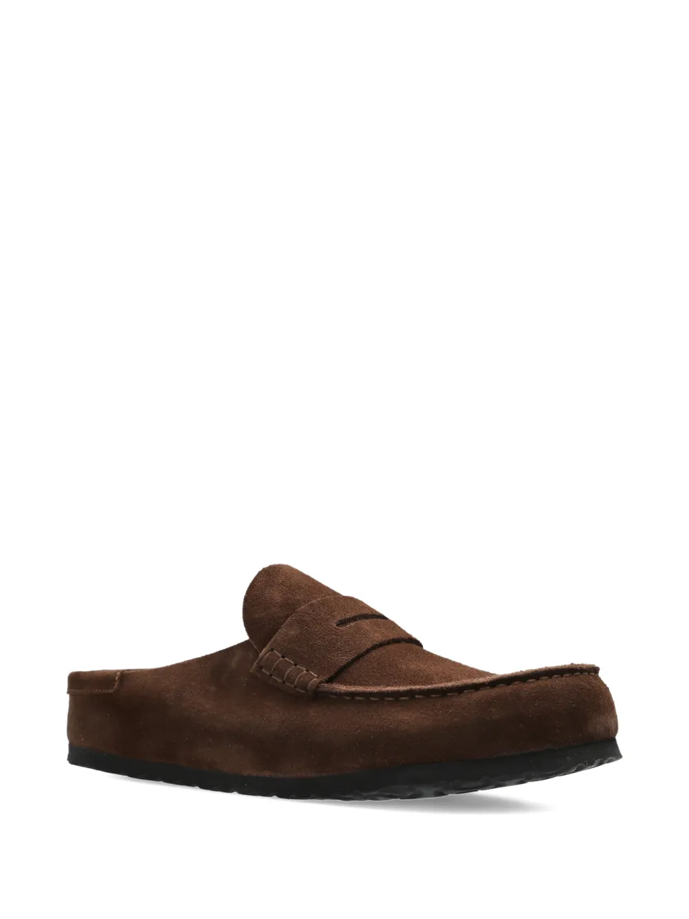 Birkenstock Naples Wrapped suede mules - Bruin