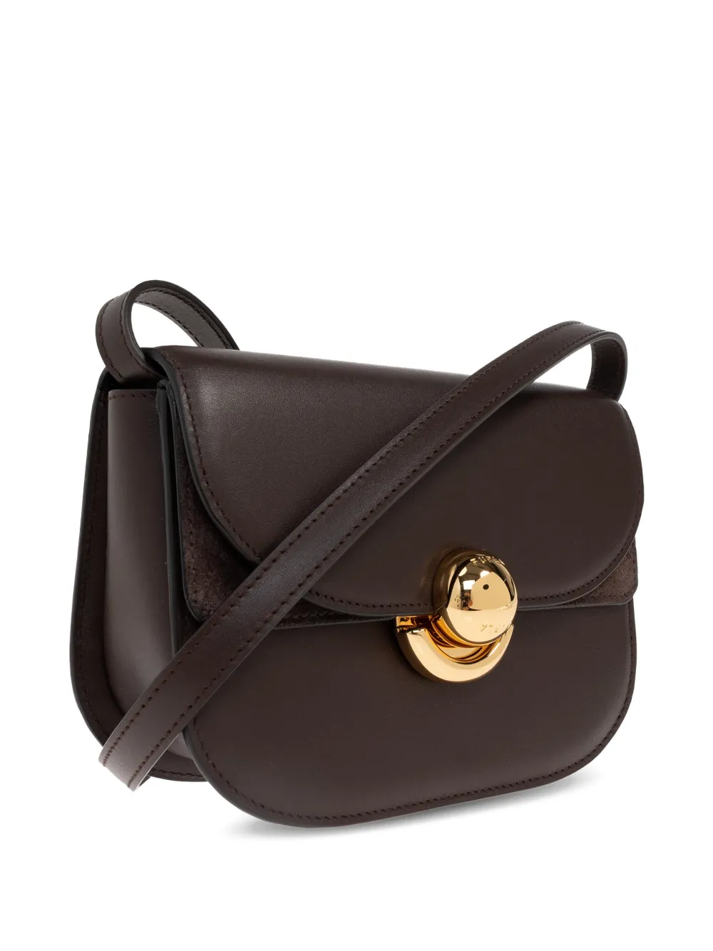  Furla Suede Appliqué Turn-lock Tote Bag - Brown 