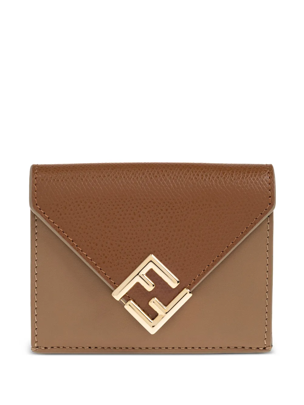 FENDI Portafoglio con placca logo - Marrone