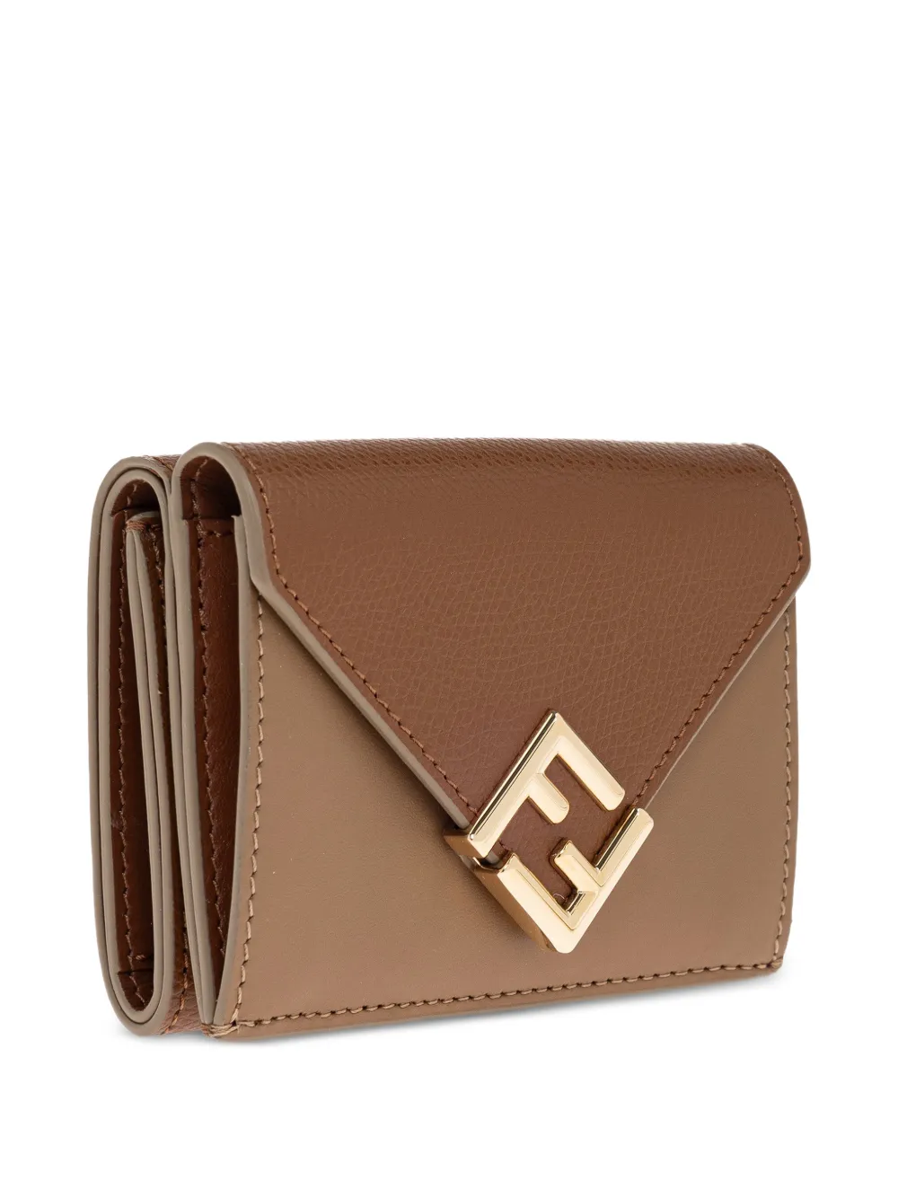  Fendi Logo-plaque Wallet - Brown 