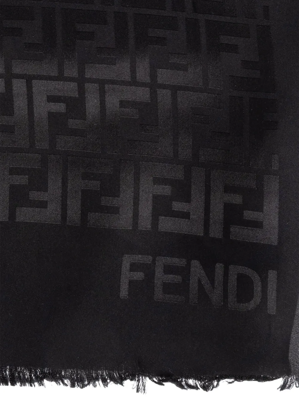 FENDI Sjaal met logopatroon - Zwart