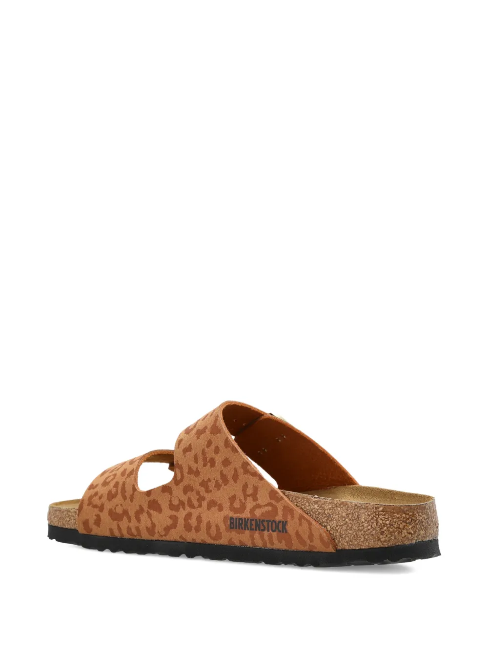 Birkenstock Arizona sandalen met dierenprint en gesp Bruin