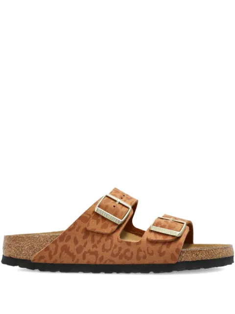 Birkenstock Arizona sandalen met dierenprint en gesp