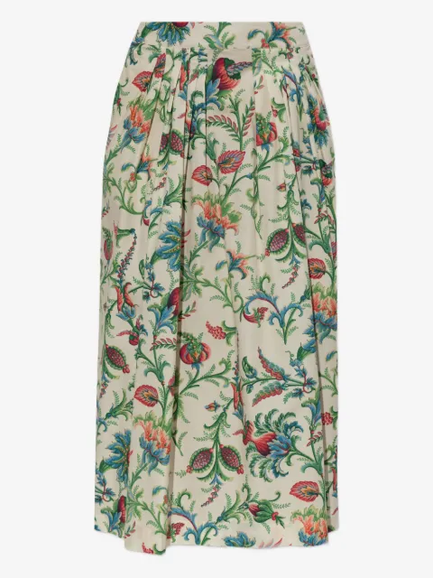ETRO floral-pattern midi skirt