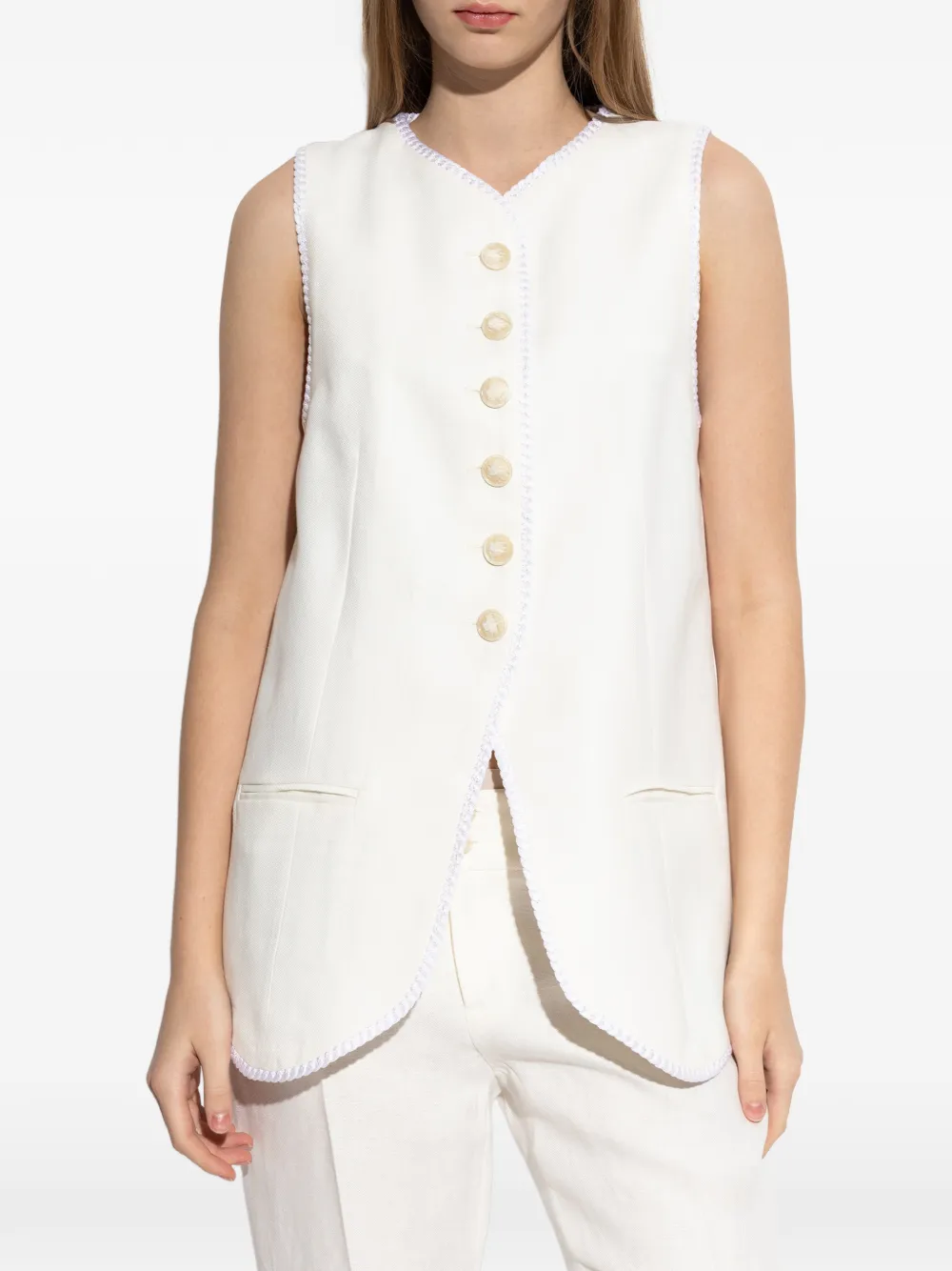  Etro Button-fastening Waistcoat - White 