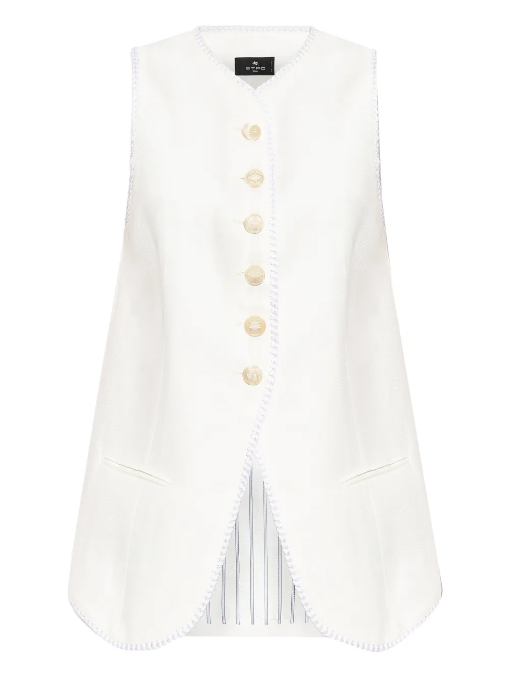 ETRO button-fastening waistcoat - Bianco