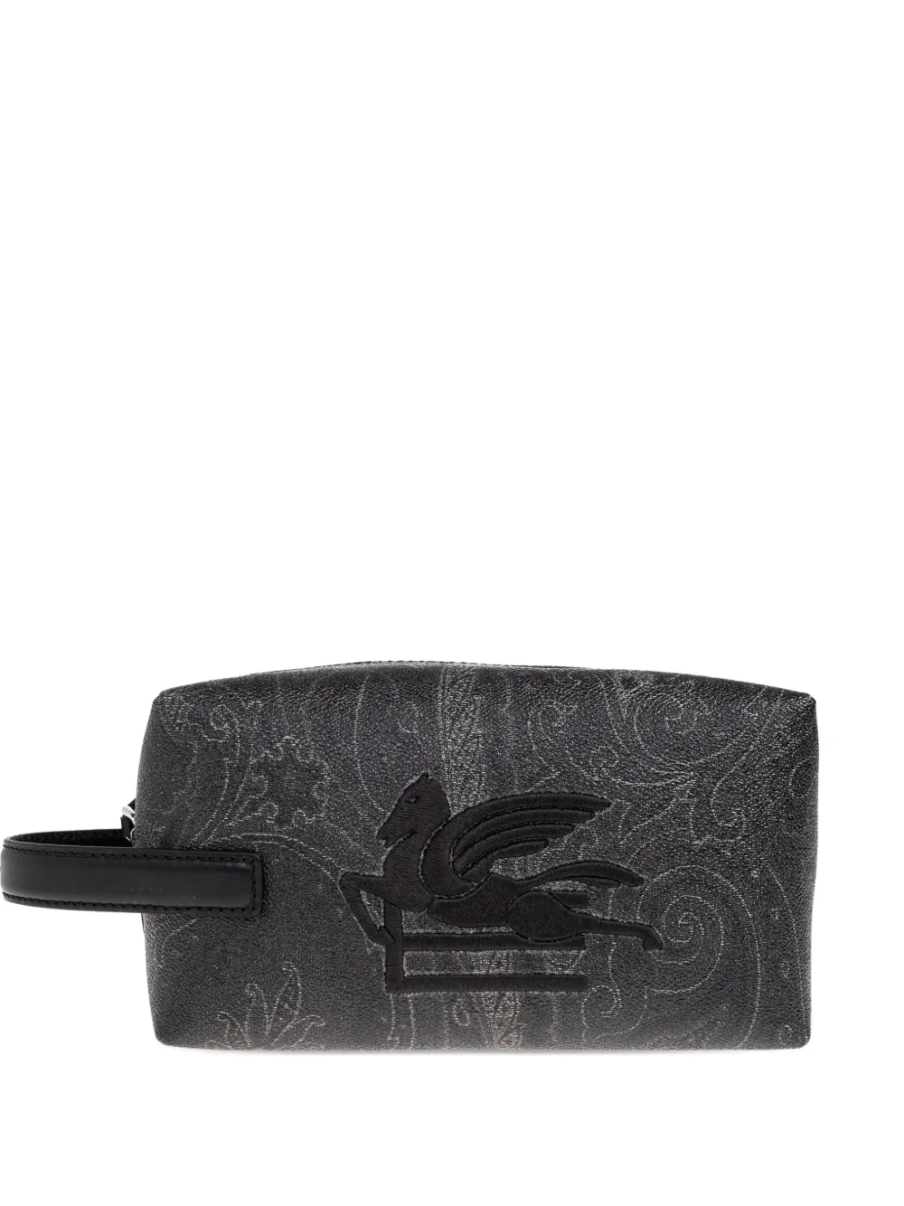 ETRO small Arnica Pegasus-logo paisley wash bag - Grau