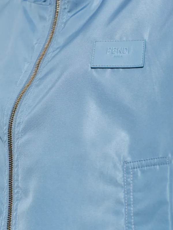 FENDI リバーシブル ロゴ ジャケット | ブルー | FARFETCH JP