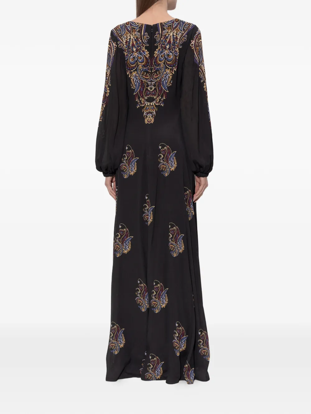 ETRO Maxi-jurk met V-hals Zwart