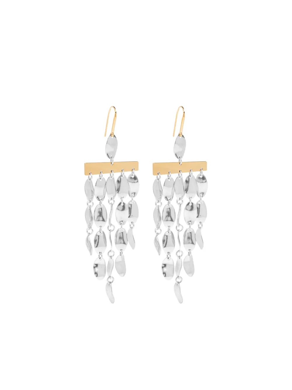 ISABEL MARANT hammered droplet earrings - Argento