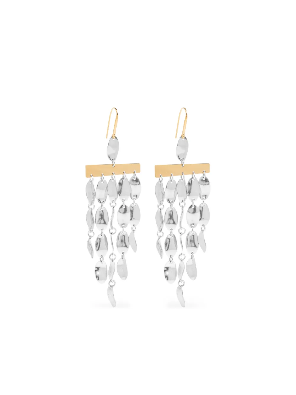ISABEL MARANT hammered droplet earrings - Argento
