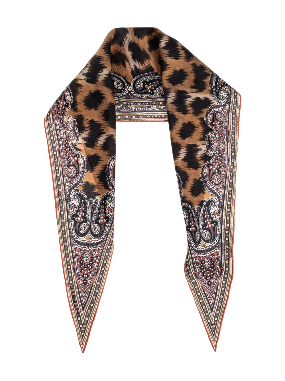 ETRO animal-print scarf - Marrone