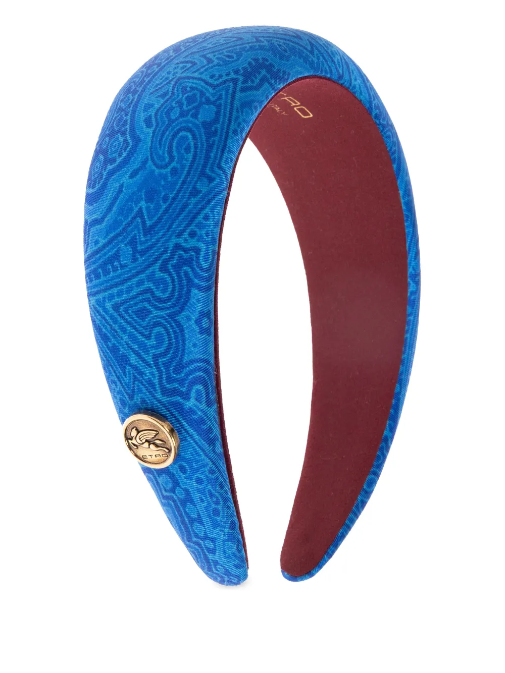 ETRO paisley-print logo-plaque headband - Blu