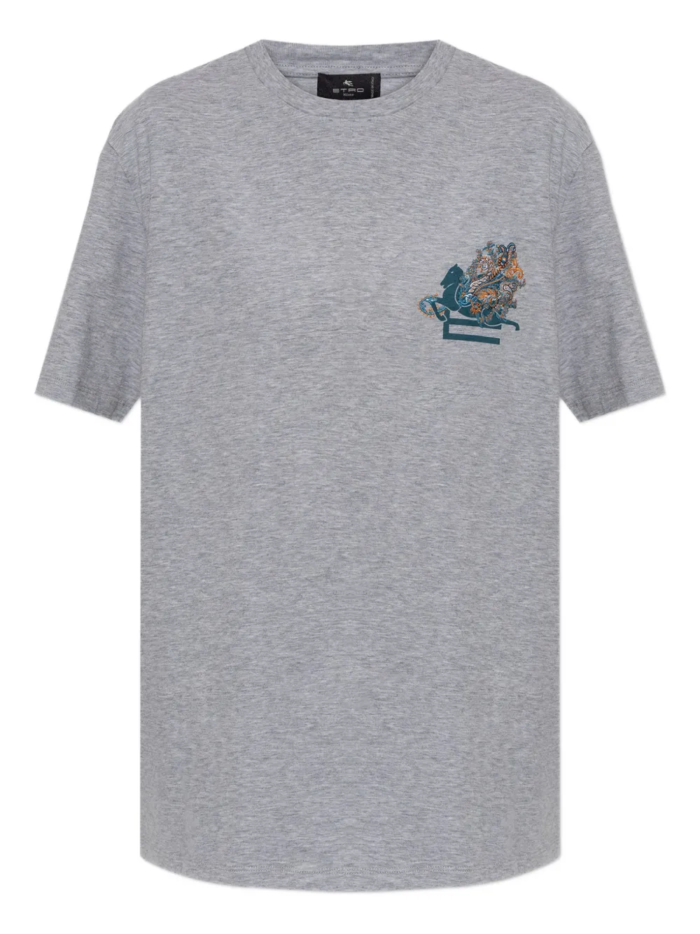 ETRO horse-print T-shirt - Grigio
