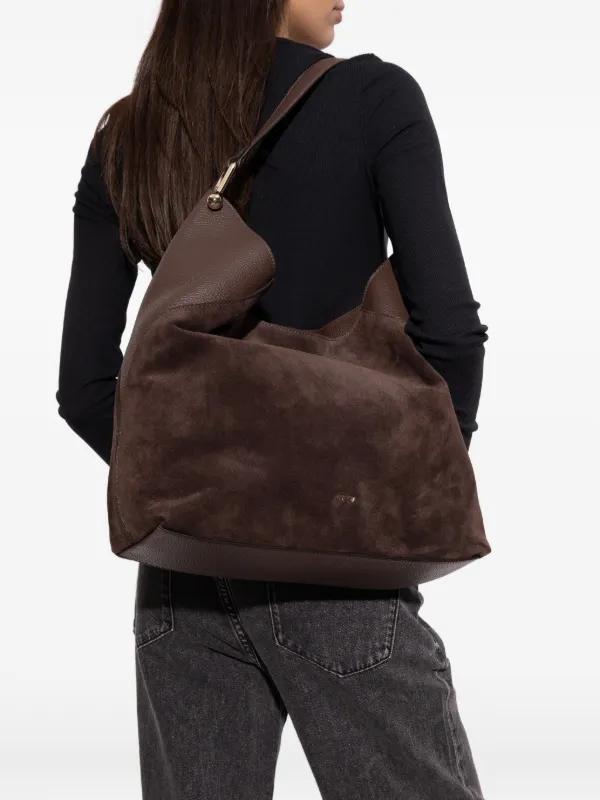 Furla Lara スエードショルダーバッグ L | ブラウン | FARFETCH JP