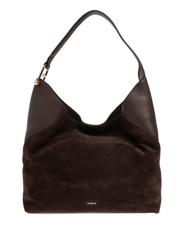 Furla Lara スエードショルダーバッグ L | ブラウン | FARFETCH JP