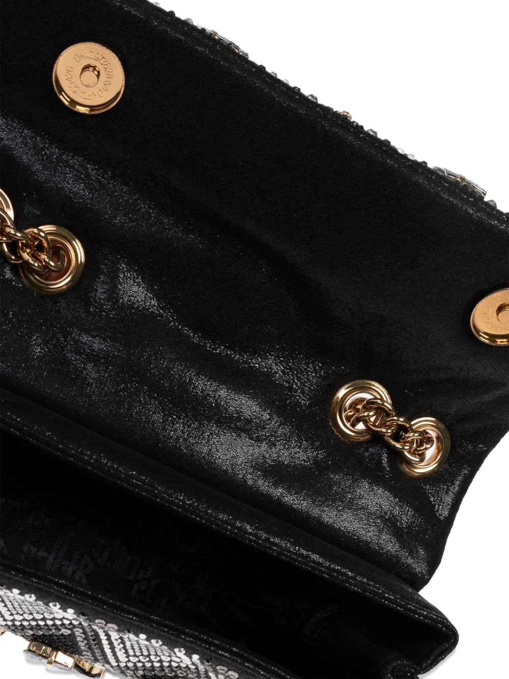 Kurt Geiger London Medium Kensington verfraaide clutch Zwart