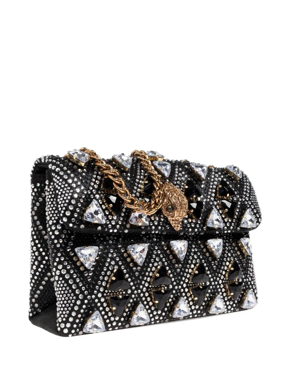 Kurt Geiger London Medium Kensington verfraaide clutch Zwart