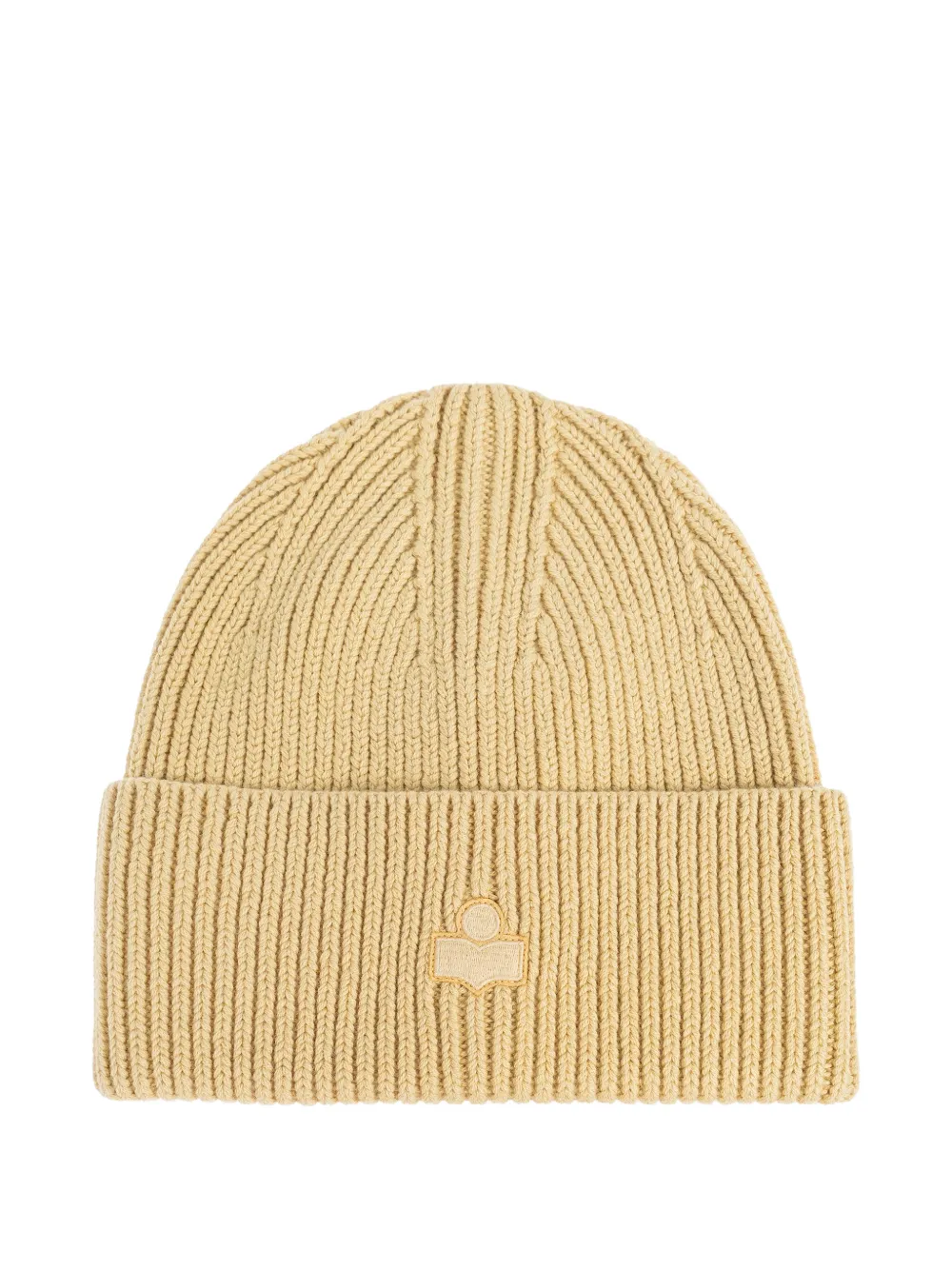 ISABEL MARANT logo ribbed beanie hat - Giallo