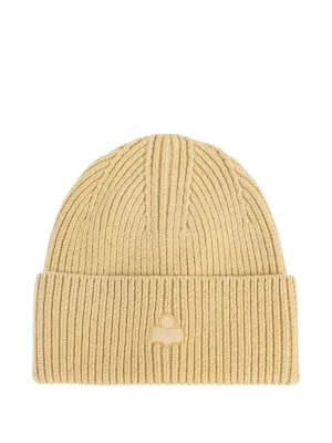 Tory Burch Ribbed Knit Beanie Hat | Brown | FARFETCH